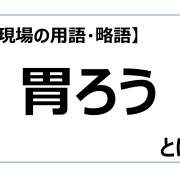 胃ろう【介護現場の用語・略語】